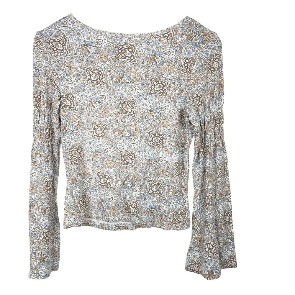 Vintage Y2K 90s‎ Express Womens Top Sz M Fairy Grunge Bell Sleeves Romantic Boho